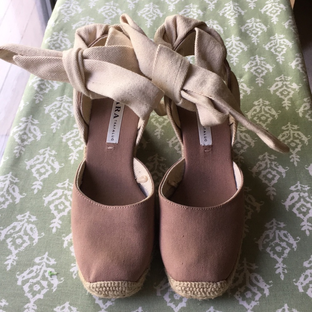 Zara espadrille wedges. NWOT. Unworn.